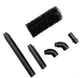 Set accesorii: 3 tuburi, 2 coturi și filtru de praf, pentru mini mașină de fum