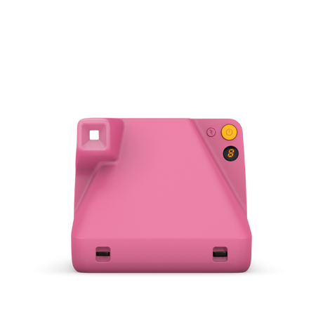 Rose instant camera back view with strap loop and control icons on top