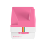 Rose instant camera back with loading slot and rainbow ribbon detail