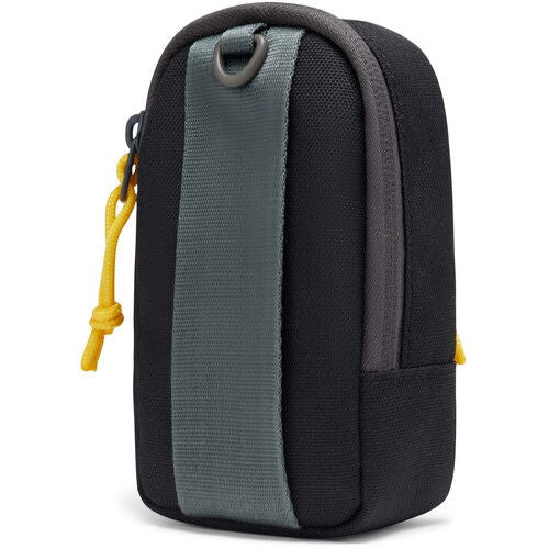 Husă accesorii National Geographic, neagră, cu panou deschis la culoare și buclă.