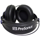 Căști studio HD7, bandă neagră cu logo Presonus și căști circumaurale captusite