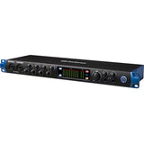 Studio 1824c USB-C audio interface angled view showing controls, screen, and power button