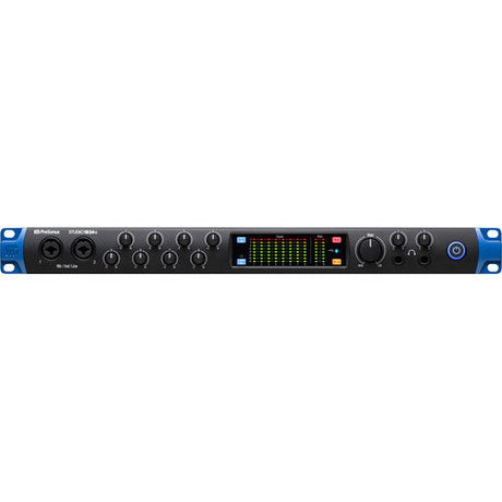 Studio 1824c USB-C audio interface front view with rotary knobs and status display