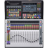 PreSonus StudioLive 32SC digital mixer with colorful channel controls and faders