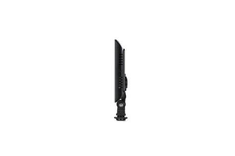 Slim LED bicolor light panel shown from the side with black mount hardware