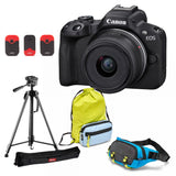 Kit aparat foto Canon EOS R50 cu obiectiv 18-45 mm, trepied și genți accesorii