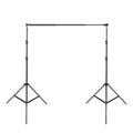 Set 2 stative foto cu bară telescopică pentru fundal, cadru metalic negru