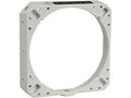 Softbox mounting ring bracket with circular frame and screw holes, gray metal