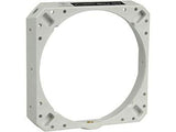 Softbox mounting ring bracket with circular frame and screw holes, gray metal