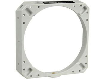 Softbox mounting ring bracket with circular frame and screw holes, gray metal