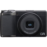 Black Ricoh GR III HDF compact digital camera with built-in lens, front view