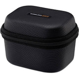 Carcasa de carga negra con textura para Wireless GO II, estuche rígido cerrado