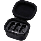 Carcasa de carga negra abierta para Wireless GO II, con compartimentos internos