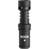 Black compact directional video microphone with RØDE logo and dual mesh grille caps