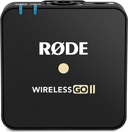 Wireless GO II unit front panel, black, RØDE mark and WirelessGO II text