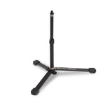 Mini sound stand with detachable base, black, three legs and adjustable center post