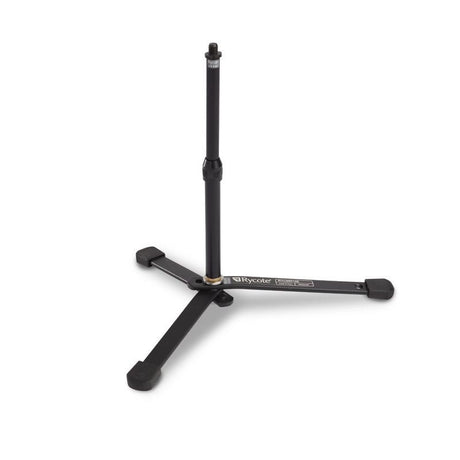 Mini sound stand with detachable base, black, three legs and adjustable center post