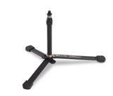 Black mini tripod stand base with 3/8 mounting post and center joint