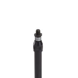 3/8 BSW threaded top of a black mini sound stand with knurled grip