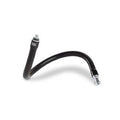 Flexible mic arm with 3/8 in thread, black corrugated hose and metal connectors