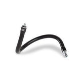 Flexible mic arm with 3/8 in thread, black corrugated hose and metal connectors