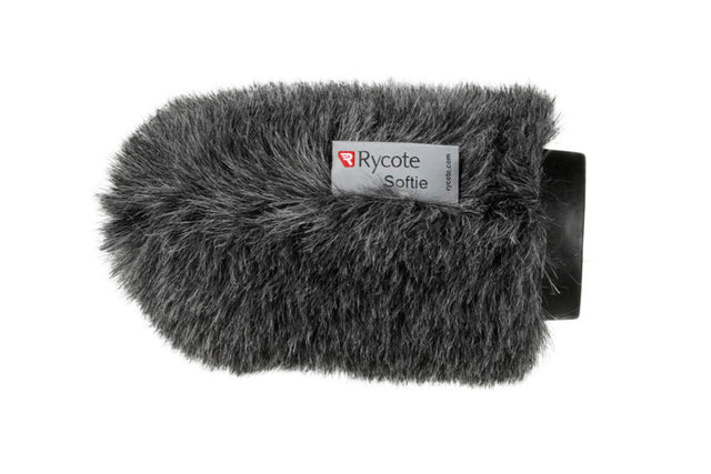 Protecție blană pentru microfon 12 cm, capac negru, puf dens.