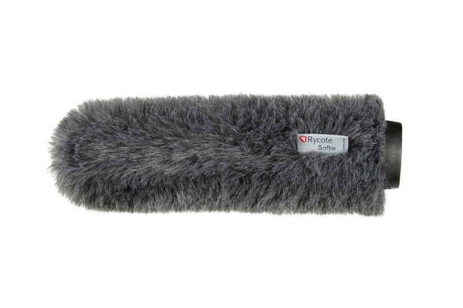 Protecție de microfon cu blană, 29 cm, gri, capăt cilindric