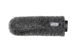 Protecție de microfon cu blană, 29 cm, gri, capăt cilindric