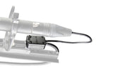 Connbox CB4 cable protection box with XLR connector, mounted on mounting bracket