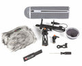 WS4 shotgun mic wind protection kit: mesh sleeve, fur windscreen, mounting parts