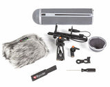 WS4 shotgun mic wind protection kit: mesh sleeve, fur windscreen, mounting parts