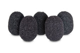 Set 5 bureți spumă protecție pentru lavalieră, negru, formă rotundă