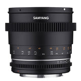 Black 85mm T1.5 VDSLR MK2 manual focus lens barrel with f-stop scale