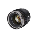 V-AF 75mm T1.9 FE lens front element with glass and black ribbed barrel