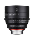 Samyang Xeen 85mm T1.5 MFT lens, front with aperture and distance scale rings