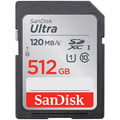 SanDisk Ultra 512GB SDXC memory card, 120MB/s, Class 10 UHS-I