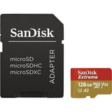 Extreme microSDXC 128GB V30 memory card with SD adapter, A2