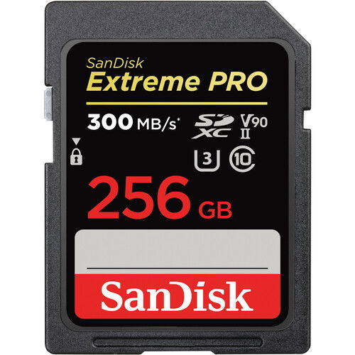 Extreme PRO SDXC UHS-II 256GB memory card, 300MB/s V90