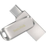 Silver USB Type-C/USB-A dual drive with swivel connector, 64GB