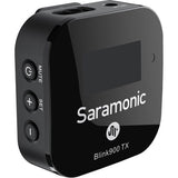 Black wireless transmitter with LCD and controls, Blink900 TX