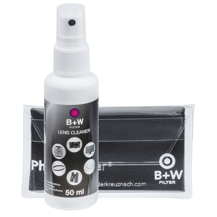 Spray B+W pentru lentile, 50 ml, cu lavetă microfibră în husă
