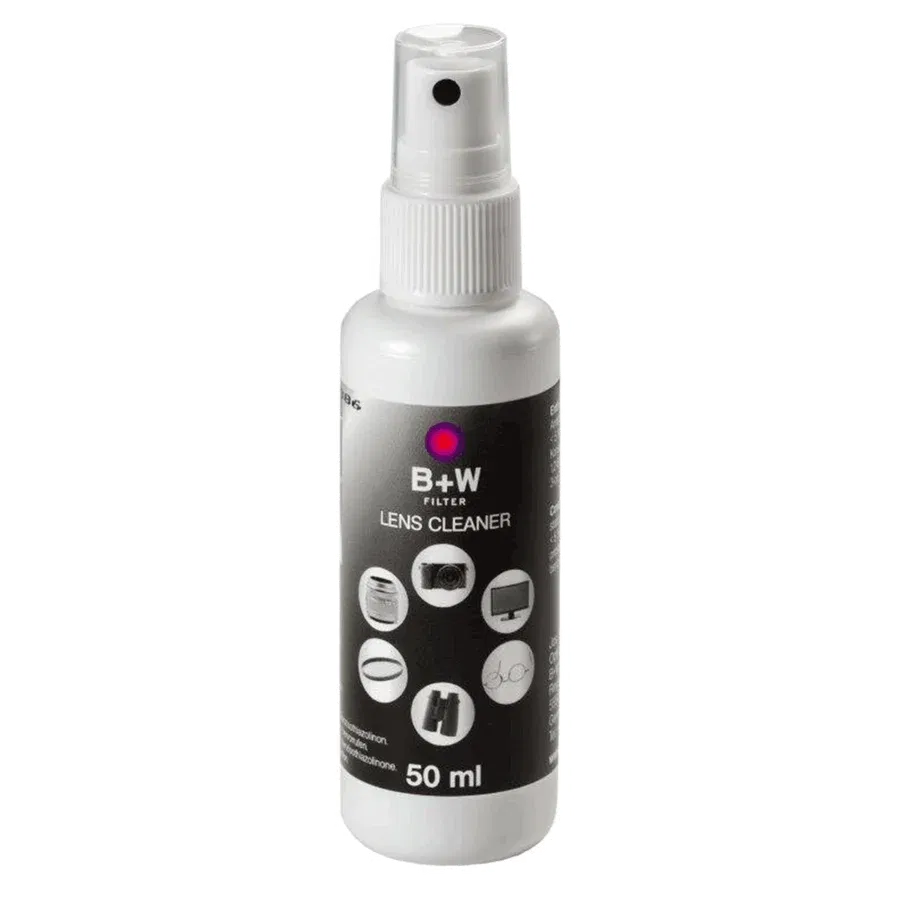 Soluție de curățare lentile B+W 50 ml, flacon spray cu pulverizator