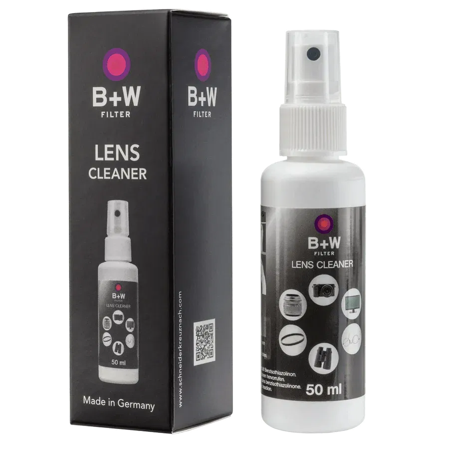 Soluție de curățare lentile B+W, 50 ml, spray cu pompă și cutie
