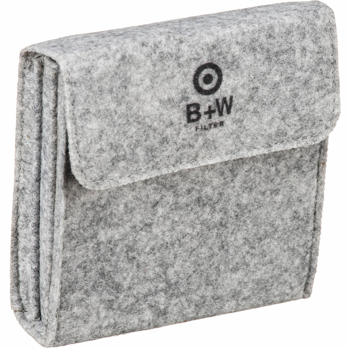 Husă gri din material textil pentru 3 filtre, cu logo B+W pe față