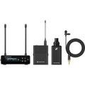 Set microfon wireless pentru cameră: receptor negru cu 2 antene și cablu spiral