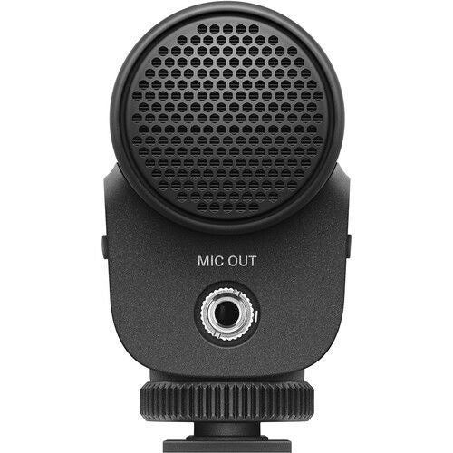 Shotgun mic rear end with MIC OUT connector, black