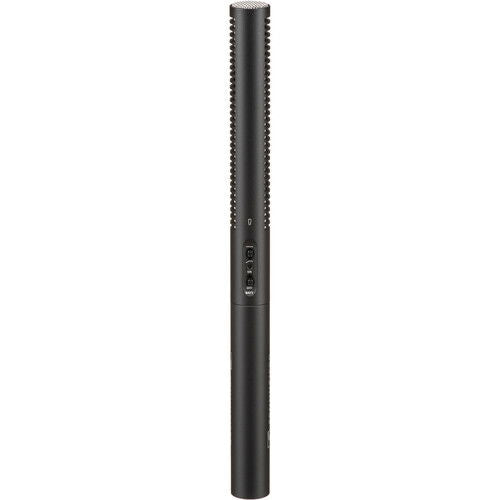 Microfon shotgun Sennheiser MKE 600, corp negru și grilaj superior
