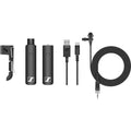Set microfon lavalier wireless Sennheiser XSW-D: emițător, cabluri și componente
