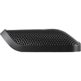 Low-profile conference microphone with perforated mesh grille, side view