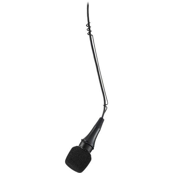 Microfon suspendat de scenă cu parbriz spongios negru și cablu lung